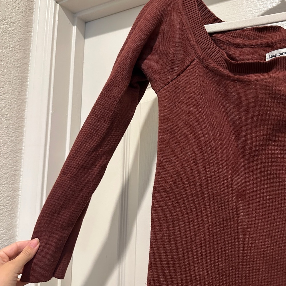 Abercrombie & Fitch Off the Shoulder Sweater Midi Dress - Picture 6 of 7